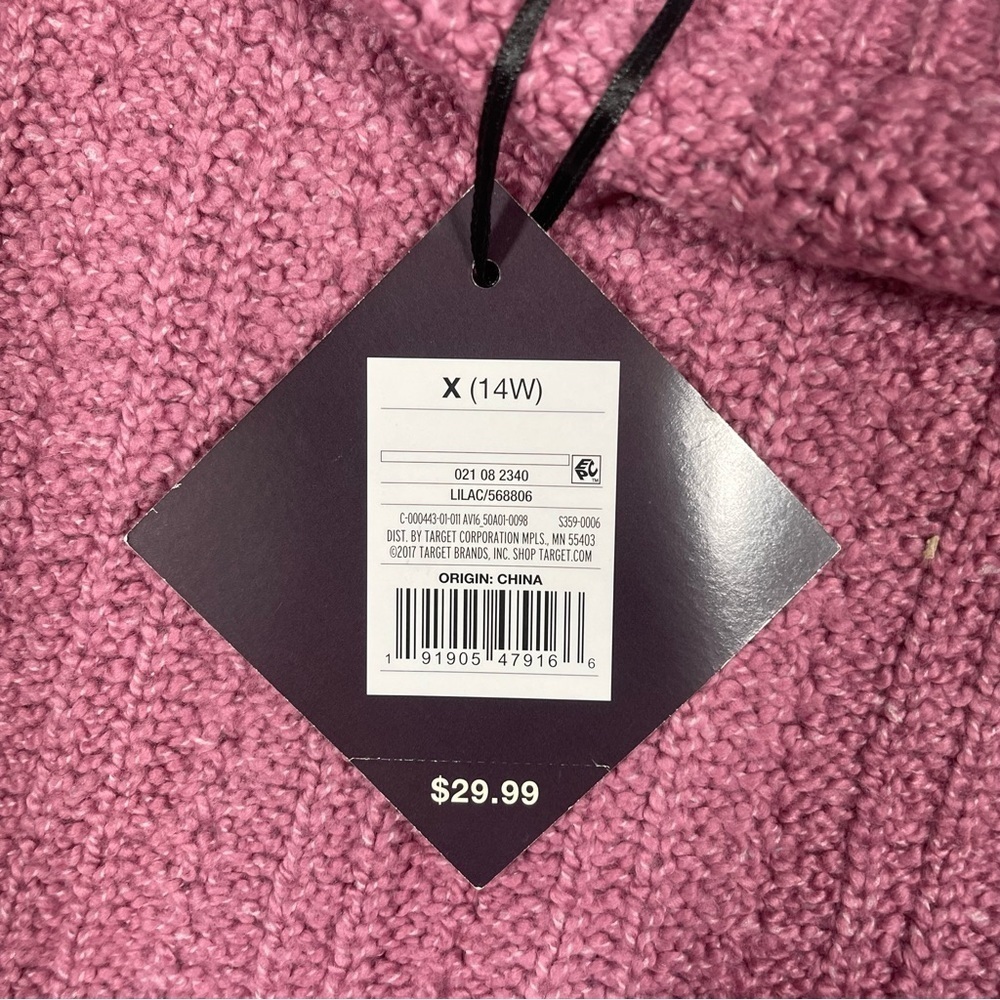 Ava & Viv Sweater Women's Sweater Pink Mauve Size 14(X) - Picture 3 of 7